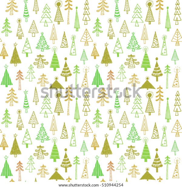 Christmas Tree Colorful Big Green Red Stock Vector Royalty