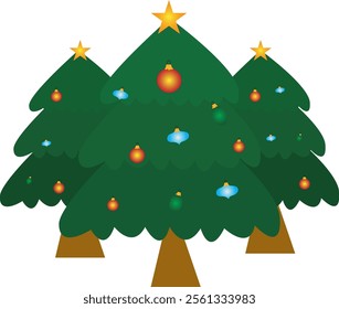 Christmas tree with colorful light