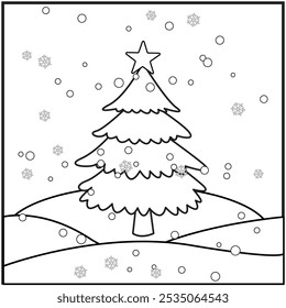 Christmas Tree Coloring Pages for Kids