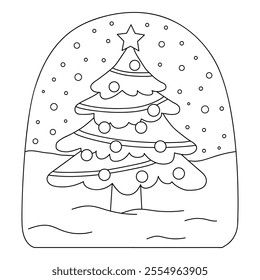 Christmas tree coloring pages for kids. Trace and color Christmas tree. Holiday seasons worksheet printable for kids. Christmas worksheet.