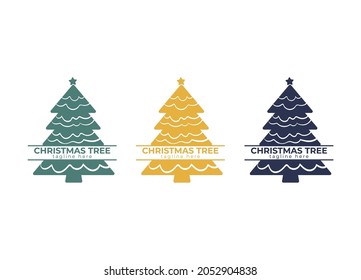 Christmas tree Coloring vector template
