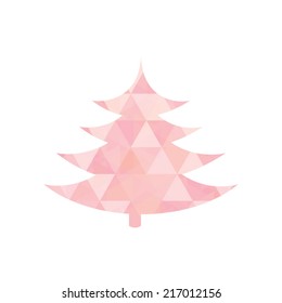 Christmas tree in colors. Vector illustration