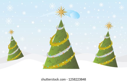 Christmas tree comet