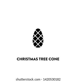 christmas tree cone icon vector. christmas tree cone sign on white background. christmas tree cone icon for web and app