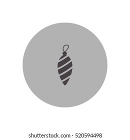 Christmas tree cone toy vector icon illustration, can be used for web and mobile design 