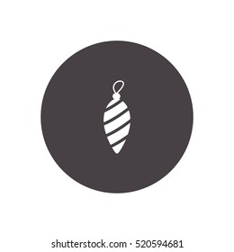 Christmas tree cone toy vector icon illustration, can be used for web and mobile design 