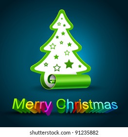 Christmas tree with a congratulatory text