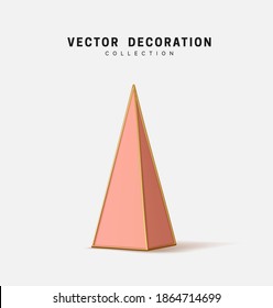 Christmas tree and conical pine. Xmas decoration isolated 3d object.