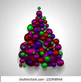 Christmas tree consisting of balls.