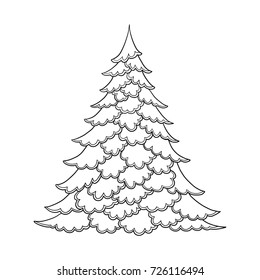 13,675 Christmas tree vector coloring pages Images, Stock Photos ...