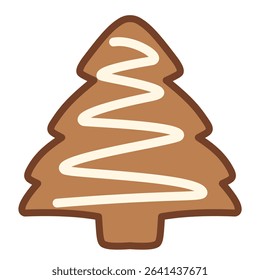 christmas tree cookie with shiny icing ornaments, bold design
