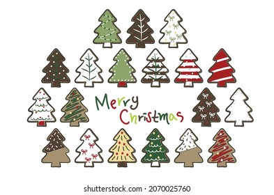 Christmas tree cookies seamless vector