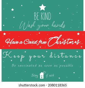 christmas tree covid free message