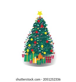 Christmas Tree Create an Illustrator smoothly