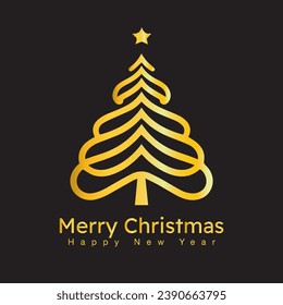 Weihnachtsbaum-Creative-Logo, Frohe Weihnachten, Fröhliches Neues Jahr