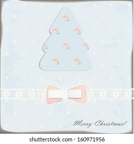 Christmas tree with cute bow