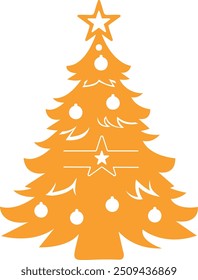 Christmas tree cutlery holder for laser cut. Christmas decorative element. Vector graphic
