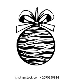 
Christmas tree decor ball. Vector clipart