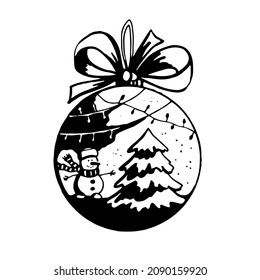
Christmas tree decor ball. Vector clipart