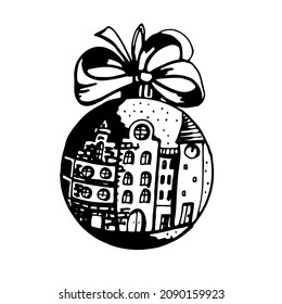 
Christmas tree decor ball. Vector clipart