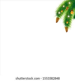 Christmas tree decor isolated on a white
