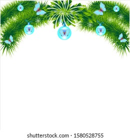 Christmas tree decor isolated on a white