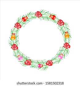 Christmas tree decor isolated on a white