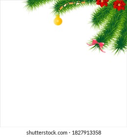 Weihnachtsbaumdekor einzeln auf Weiß