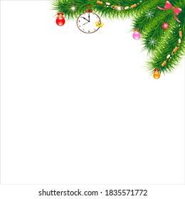 Christmas tree decor isolated on a white