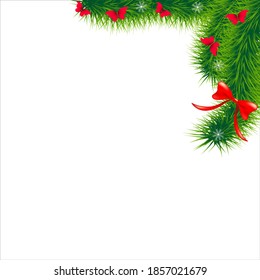 Decoración de árbol de Navidad aislada en blanco