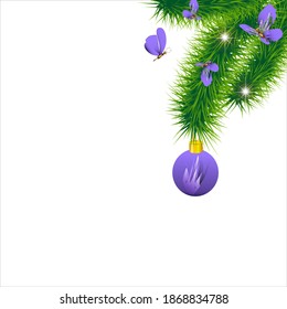 Christmas tree decor isolated on a white