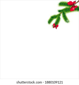 Christmas tree decor isolated on a white