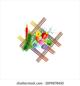 Christmas tree decor isolated on a white