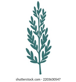 Árbol de Navidad. Decoración para Navidad y vacaciones de Año Nuevo. Usable para banners, tarjetas de felicitación, regalos y decoración, etc. Ilustración dibujada a mano aislada en el fondo blanco. 