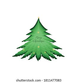 Árbol de Navidad. Árbol de Navidad adornado. Ilustraciones vectoriales aisladas.
