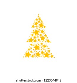 Christmas tree decorated from the stars