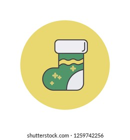 Christmas tree decorating socks icon