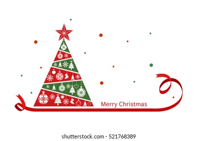 Christmas tree and christmas decoration.