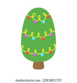 Christmas Tree Decoration Art, Design Illustration