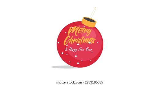 
Christmas tree decoration balls and christmas and new year greeting cards