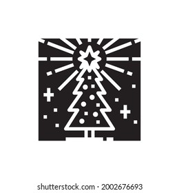 Christmas tree  decoration Green  icon vector illustration x-mas Symbol | Isolated Variations
