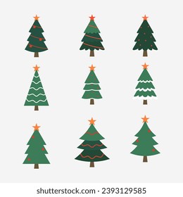Christmas tree decoration icon vector illustration