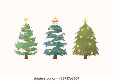 Christmas Tree Decoration Illustration Collection