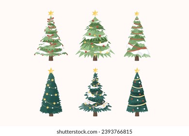 Christmas Tree Decoration Illustration Collection