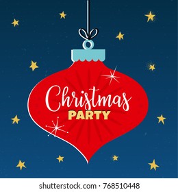 Christmas tree decoration. Merry Christmas. Vector illustration.