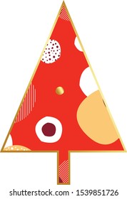 Christmas tree. Christmas decoration for postcards, packaging, books, christmas design, wallpaper, textile. Scandinavian style