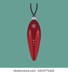 Weihnachtsbaumdekoration in Form eines Kreises mit einem Muster.