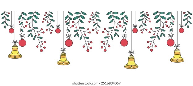 christmas tree decoration, christmas vector , christmas ball line art style illustration