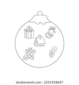 Christmas tree decoration - vector illustration