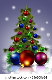 Christmas tree with decorations